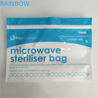 খাদ্য সংগ্রহস্থল মাইক্রোওয়েভ স্টেরলাইজার নীচে গসেট ব্যাগ Reseableable শীর্ষ জিপার কাস্টম