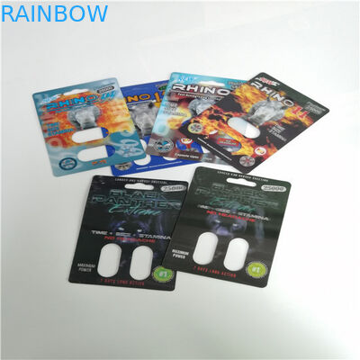 পুরুষ বর্ধনশীল পিলস ব্লিস্টার কার্ড প্যাকিং কাস্টম মুদ্রিত গ্লেন 69 সেক্স পিল 3 ডি কার্ড