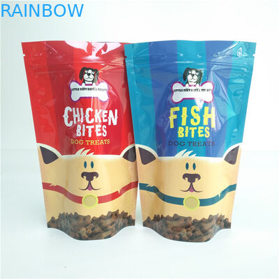 কুকুর চিকিত্সা সংগ্রহস্থল পোষা খাদ্য ব্যাগ Laminated প্লাস্টিক পুনর্ব্যবহারযোগ্য ভ্যাকুয়াম জৈব পাউন্ড