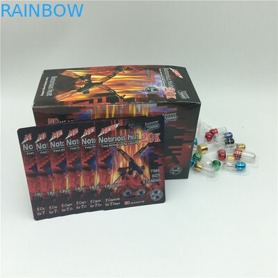 ক্যাপসুলের জন্য পুরুষ শক্তি Enhancer ব্লিস্টার কাগজ কার্ড গাট্টা ডাবল হোল প্যাকিং উপাদান ফ্লাই