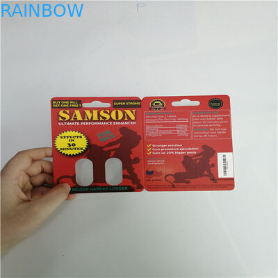 মহিলা Enhancer বড়ি ব্লিস্টার কার্ড প্যাকেজিং Mamba Burro 30000 গোল্ড ক্যাপসুল বোতল জন্য