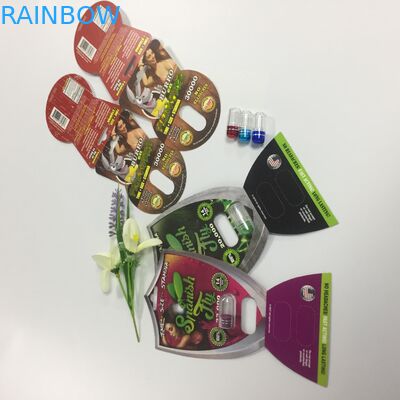 ব্র্যান্ড Rhino 69 ক্যাপসুল বড়ি ব্লিস্টার কার্ড প্লাস্টিক 3 ডি সেক্স পিলস নিজস্ব প্যাকিং