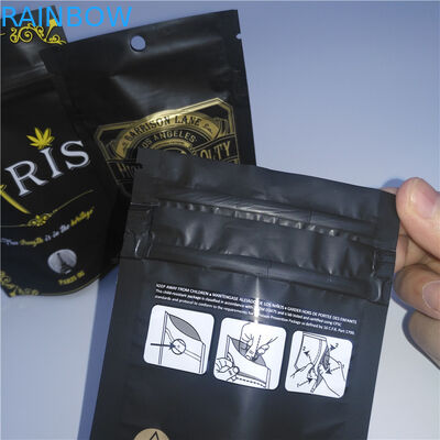 কাস্টম মুদ্রিত ম্যাট ভেষজ ধূপ প্যাকেজিং ম্যালার ফয়েল চাইল্ডপ্রুফ জিপলক ব্যাগ