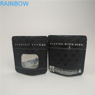 ম্যাট ব্ল্যাক মাইলার অ্যালুমিনিয়াম ফয়েল স্ট্যান্ড আপ থলি মেডিকেল টোব্যাকো লিফ প্যাকেজিং