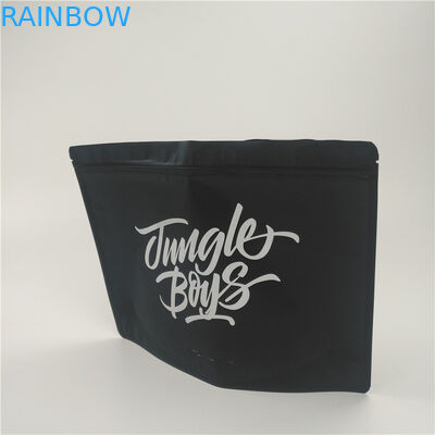 ম্যাট ব্ল্যাক মাইলার অ্যালুমিনিয়াম ফয়েল স্ট্যান্ড আপ থলি মেডিকেল টোব্যাকো লিফ প্যাকেজিং