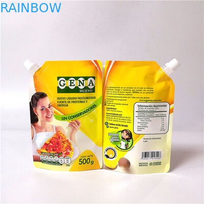 প্লাস্টিকের বেভারেজ স্ট্যান্ড আপ পাউচস পুনরায় ব্যবহারযোগ্য ফলের জুস ড্রিঙ্কের সাথে ক্যাপযুক্ত ব্যাগ