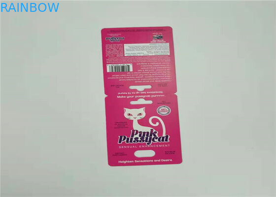 ওয়ান সেট সেক্স পিল পেপার কার্ড প্যাকেজিং রেড স্লিভার রাইনো ভি 7 ফোস্কা কার্ড কাস্টম রঙ