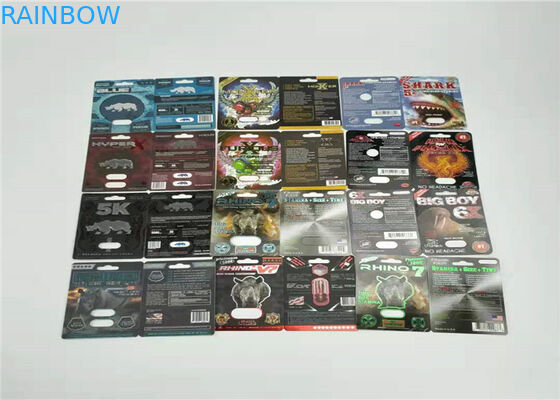 7000 কে বাফেলো পেপার ফোস্কা কার্ড প্যাকেজিং রেড ফয়েল স্ট্যাম্পিং অফসেট প্রিন্টিং