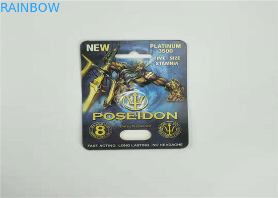 ইকো ফ্রেন্ডলি ফোস্কা কার্ড প্যাকেজিং রাইনো পুরুষ এনহ্যান্সার ক্যাপসুলের জন্য গিনো 7 পেপার কার্ড ডিসপ্লে বক্স