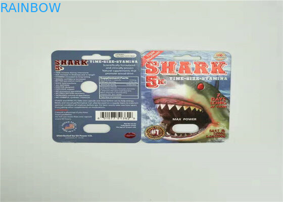 ইকো ফ্রেন্ডলি ফোস্কা কার্ড প্যাকেজিং রাইনো পুরুষ এনহ্যান্সার ক্যাপসুলের জন্য গিনো 7 পেপার কার্ড ডিসপ্লে বক্স