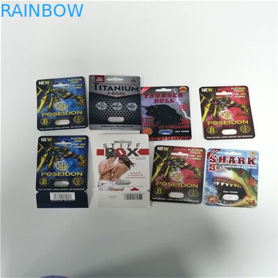 পুরুষ উন্নতি বড়ি জন্য 7 কে হোয়াইট প্যান্থার প্যাকেজিং ফোস্কা 3 ডি কার্ড বক্স শক্ত