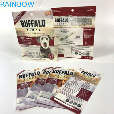 গরম সিলযুক্ত পোষা খাবারের পাউড সাইড গসেট প্লাস্টিক প্লাই কাস্টমাইজড লোগো সিএমওয়াইকে রঙ