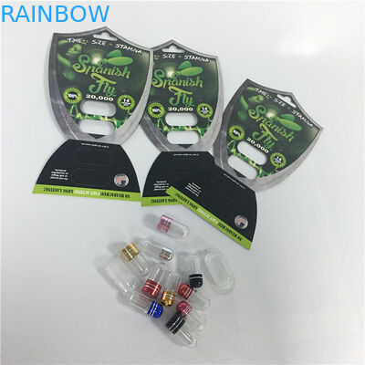 পুনর্ব্যবহারযোগ্য ফোস্কা কার্ড প্যাকেজিং বুলেটের সাথে পুরুষ বর্ধন ক্যাপসুল পিল কার্ডগুলি ফ্লাই করুন