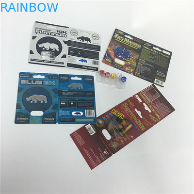 প্লাটিনাম 10 কে সেক্স পিল ক্যাপসুল ফোস্কা কার্ড প্যাকেজিং বক্সগুলি খোদাই কারুকাজ কাস্টমাইজড