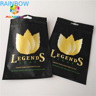 কাস্টম প্রিন্টেড স্ট্যান্ড আপ পাউচ ফয়েল মাইলার প্লাস্টিক জিপলক টোব্যাকো পাইপ ব্যাগ ভেষজ ব্যবহার