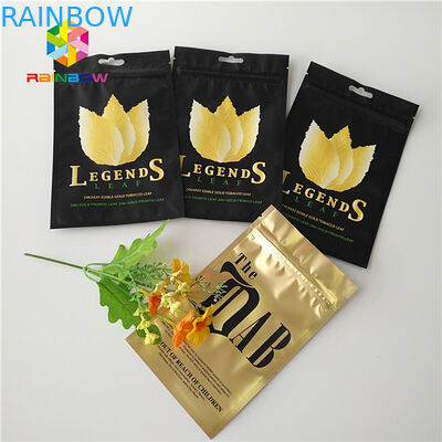 কাস্টম প্রিন্টেড স্ট্যান্ড আপ পাউচ ফয়েল মাইলার প্লাস্টিক জিপলক টোব্যাকো পাইপ ব্যাগ ভেষজ ব্যবহার
