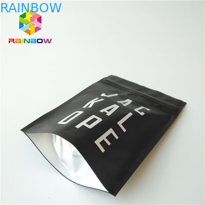ম্যাট ব্ল্যাক মেটালিক ফয়েল পাউচ জিপার / ভালভের সাথে 2 ওজ কফি ব্যাগ স্ট্যান্ড আপ করুন