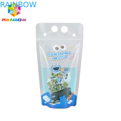 তরল পানীয়ের প্যাকিংয়ের জন্য গ্র্যাভর প্রিন্টিং প্লাস্টিক ব্যাগ প্যাকেজিং রঙিন স্ট্র