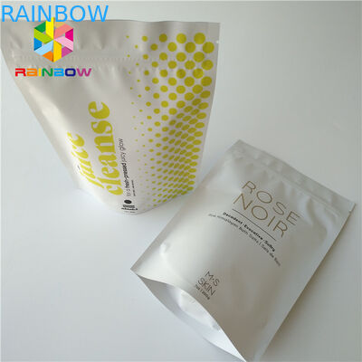 জিপলক মুদ্রিত ফয়েল স্ট্যান্ড আপ কসমেটিক প্যাকেজিং ব্যাগ নারকেল / কফি বডি স্ক্রাব