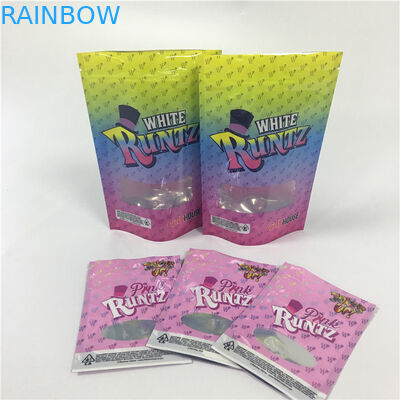 গন্ধ প্রুফ ভেষজ ধূপ প্যাকেজিং মিনি জিপলক আগাছা প্লাস্টিকের সিবিডি লিফ কুকিজ ব্যাগ