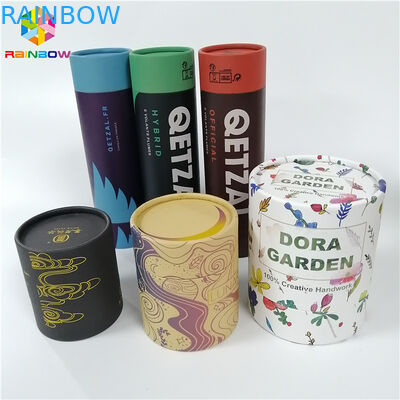 উপহার / প্রসাধনী / খাবারের জন্য ক্র্যাফ্ট পেপার বক্স প্যাকেজিং রাউন্ড শেপ কাস্টম লোগো