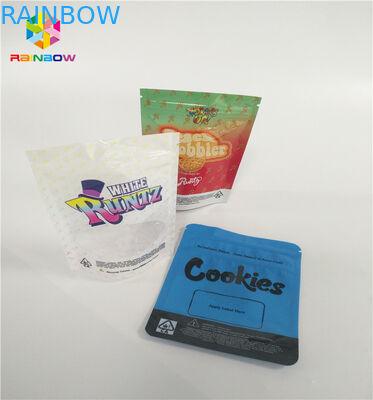 চাইল্ডপ্রুফ 3.5 জি স্ট্যান্ড আপ জিপার পাউচ ব্যাগগুলি কাস্টমাইজ করুন প্রিন্ট রুটজ প্যাক গন্ধযুক্ত প্রুফ