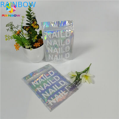 ডিজিটাল প্রিন্টিং জিপার প্লাস্টিক কসমেটিক / আই শেডোর জন্য অ্যালুমিনিয়াম ফয়েল ব্যাগ স্ট্যান্ড আপ করুন