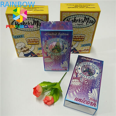 কসমেটিকস আইল্যাশ ব্রাশ ফেসিয়াল মাস্কের জন্য আয়তক্ষেত্র ভাঁজ করা হলোগ্রাম পেপার প্যাকেজিং বক্স