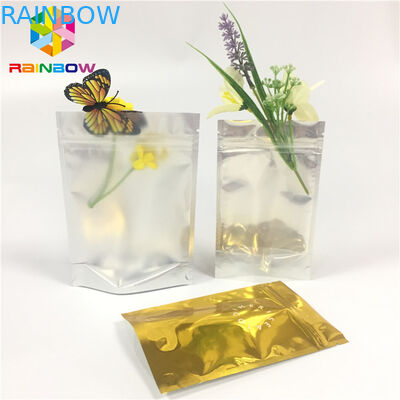 স্তরিত অ্যালুমিনিয়াম ফয়েল জিপ লক ব্যাগ স্ট্যান্ড আপ থলি স্বচ্ছ পার্শ্ব আর্দ্রতা প্রুফ