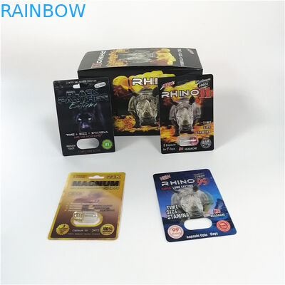 যৌন বর্ধন পিলস ফোস্কা কার্ড প্যাকেজিং রেন্ডো সিরিজ পাউডার সেক্স ক্যাপসুল প্যাকের জন্য