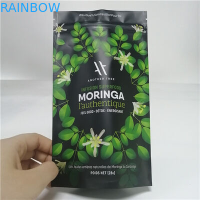 কাস্টমাইজড ডিজিটাল প্রিন্টেড স্ট্যান্ড আপ পাউচস হোলোগ্রাফিককে 3.5 জি বিদেশী ইনডোর উইডের জন্য