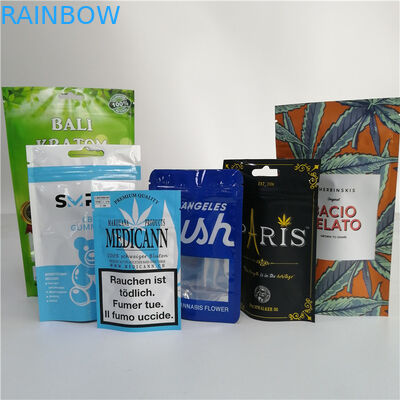 প্লাস্টিক জিপলক টি ব্যাগ প্যাকেজিং ব্যাগ খাদ্য / শুকনো ফলের জন্য পুনরায় বায়োডেগ্রেডেবল