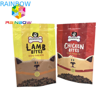 মাইলার জিপলক প্লাস্টিকের পাউচস প্যাকেজিং পোষা ফিডের ব্যাগ গ্রাভনরে প্রিন্টিং