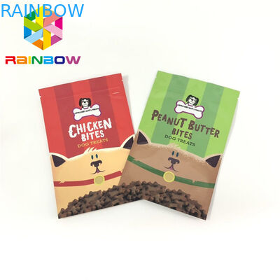 মাইলার জিপলক প্লাস্টিকের পাউচস প্যাকেজিং পোষা ফিডের ব্যাগ গ্রাভনরে প্রিন্টিং