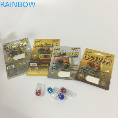 সিবিডি পেপার ফোস্কা কার্ড প্যাকেজিং পুরুষ এনহ্যান্সার পিলগুলি ইউভি ডিসপ্লে বক্সগুলির সাথে ব্যবহার করে