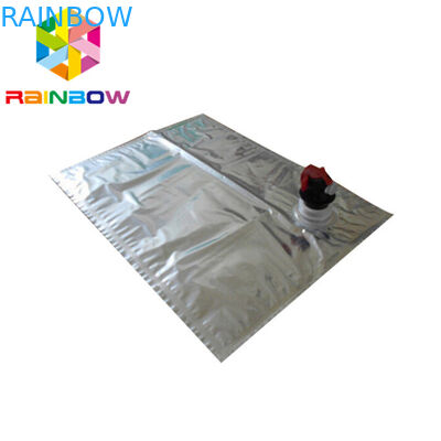 বেভারেজ স্পাউট পাউচ প্যাকেজিং 3 এল 5 এল 10 এল কাস্টম প্রিন্টিং এসপটিক বিব ব্যাগ বাক্সে