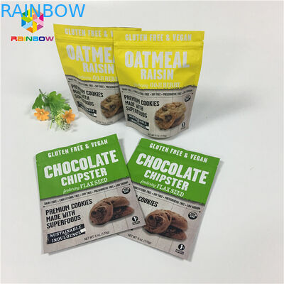 স্নাকের খাবার প্যাকেজিং ব্যাগ প্রোটিন / দুধের গুঁড়া ল্যামিনেশন অ্যালুমিনিয়াম ফয়েল জিপ লক