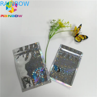 মাইলার ব্যাগ স্ট্যান্ড আপ স্পাউট পাউচ স্বচ্ছ ফ্রন্ট থ্রি সাইড হিট সিল