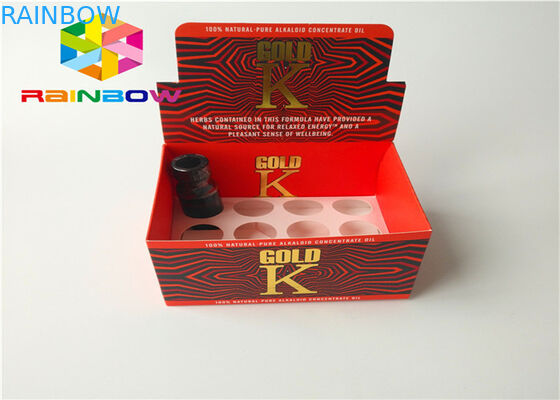 বাষ্পীয় ভ্যাপ ই-তরল ই-জুসের জন্য পুনর্ব্যবহারযোগ্য কাগজ rugেউতোলা খুচরা কাউন্টার ডিসপ্লে বাক্স