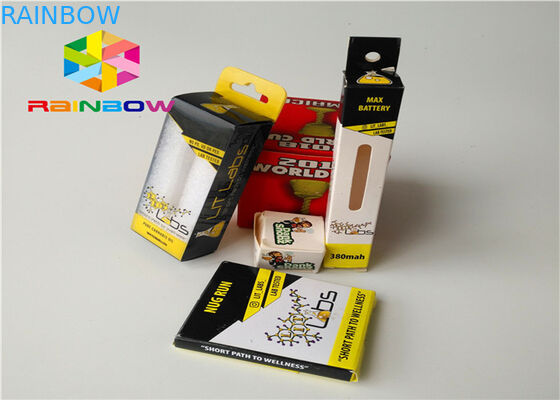 বাষ্পীয় ভ্যাপ ই-তরল ই-জুসের জন্য পুনর্ব্যবহারযোগ্য কাগজ rugেউতোলা খুচরা কাউন্টার ডিসপ্লে বাক্স