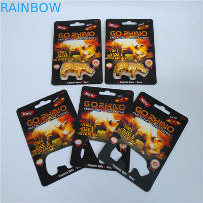 হার্ডওয়্যার ব্যবহার ফোস্কা কার্ড প্যাকেজিং গো RHINO হোল ক্যাপসুল কনটেইনার পুনর্ব্যবহারযোগ্য কাগজ