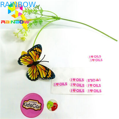 জলরোধী স্ব আঠালো স্টিকার 3 ডি ইপোক্সি গম্বুজযুক্ত ধাতব লোগো কাস্টম মুদ্রণ