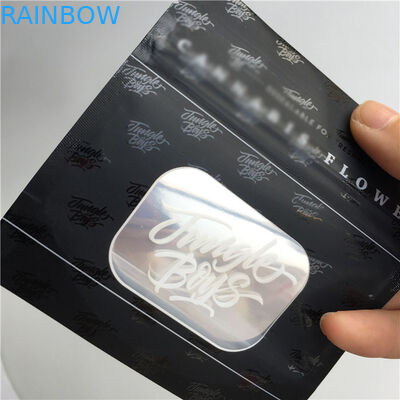 ম্যাট ব্ল্যাক সারফেস প্লাস্টিকের পাউচিং প্যাকেজিং স্পট ইউভি স্বচ্ছ পরিষ্কার ফ্রন্ট উইন্ডো