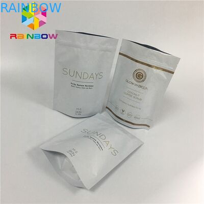 3 স্তর স্তরিত মাস্ক খালি অ্যালুমিনিয়াম ফয়েল কসমেটিক ব্যাগ মাস্ক পাউচ গবেষণাযোগ্য ala