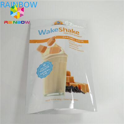 ফুড গ্রেড প্লাস্টিকের পাউস প্যাকেজিং, অ্যালুমিনিয়াম ফয়েল স্ট্যান্ড আপ ব্যাগগুলি জিপলক টেকসই