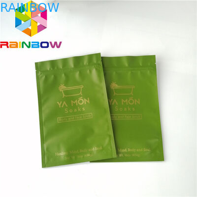 ফয়েল সারিবদ্ধ প্লাস্টিক স্ট্যান্ড আপ জিপার পাউচ বাথ সল্ট স্কিন কেয়ার প্যাকেজিং গ্র্যাভুর প্রিন্টিং