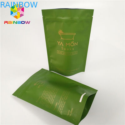 ফয়েল সারিবদ্ধ প্লাস্টিক স্ট্যান্ড আপ জিপার পাউচ বাথ সল্ট স্কিন কেয়ার প্যাকেজিং গ্র্যাভুর প্রিন্টিং