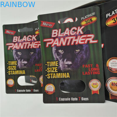 টেকসই ফোস্কা কার্ড প্যাকেজিং মাম্বা / ম্যাগনাম 25 কে / স্টিফ রক্স গাইনো 69 পিল ক্যাপসুল ডিসপ্লে বক্স