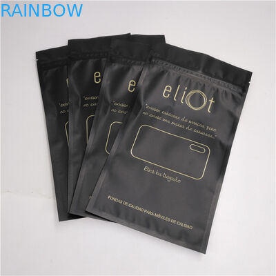 ইয়ারফোন ফোন কেস প্যাকেজিং নীচে গাসেট ব্যাগ প্লাস্টিক জিপলক কাস্টমাইজড আকার