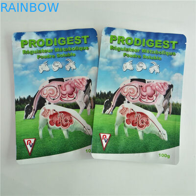 নাইজেরিয়া কাস্টমাইজড প্রিন্টিং ফুড প্যাকেজিং ব্যাগ 100 গ্রাম 150 গ্রাম মশলা পেডিগ্রি প্যাক